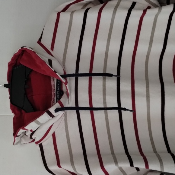 Nantucket Whaler stripe multicolor hoodie Sz medium men beachy old money preppy - Picture 2 of 11